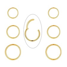 Small Gold Hoop Earrings: 14K Gold Plated Huggie Hoop Earrings for Cartilage Hel
