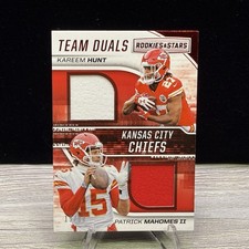 2018 Rookies & Stars Patrick Mahomes II / Kareem Hunt /99 Team Duals Patch TD-16