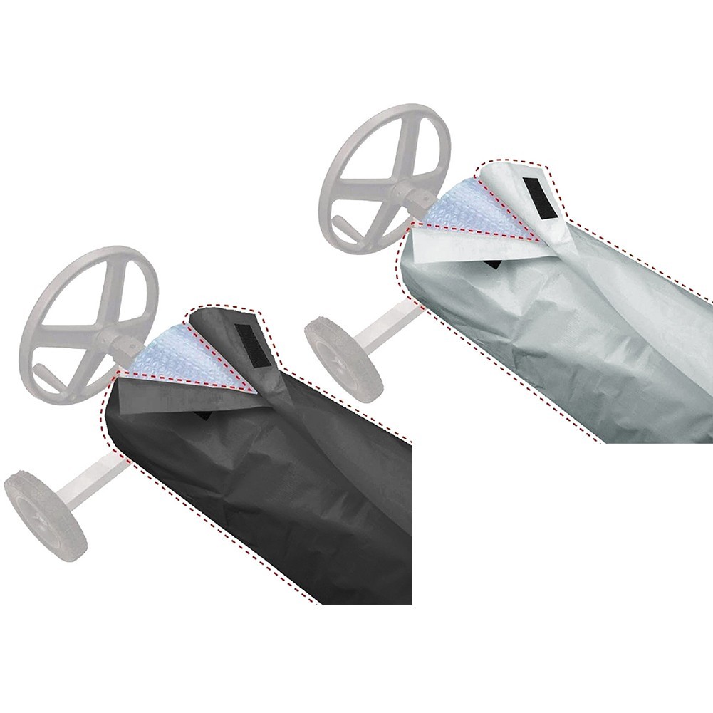 Cubierta de rodillo de carrete de manta solar para piscina resistente y eficiente 490x96 cm