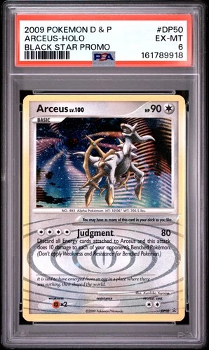 Pokemon Arceus Holo Black Star Promo DP50 PSA 6