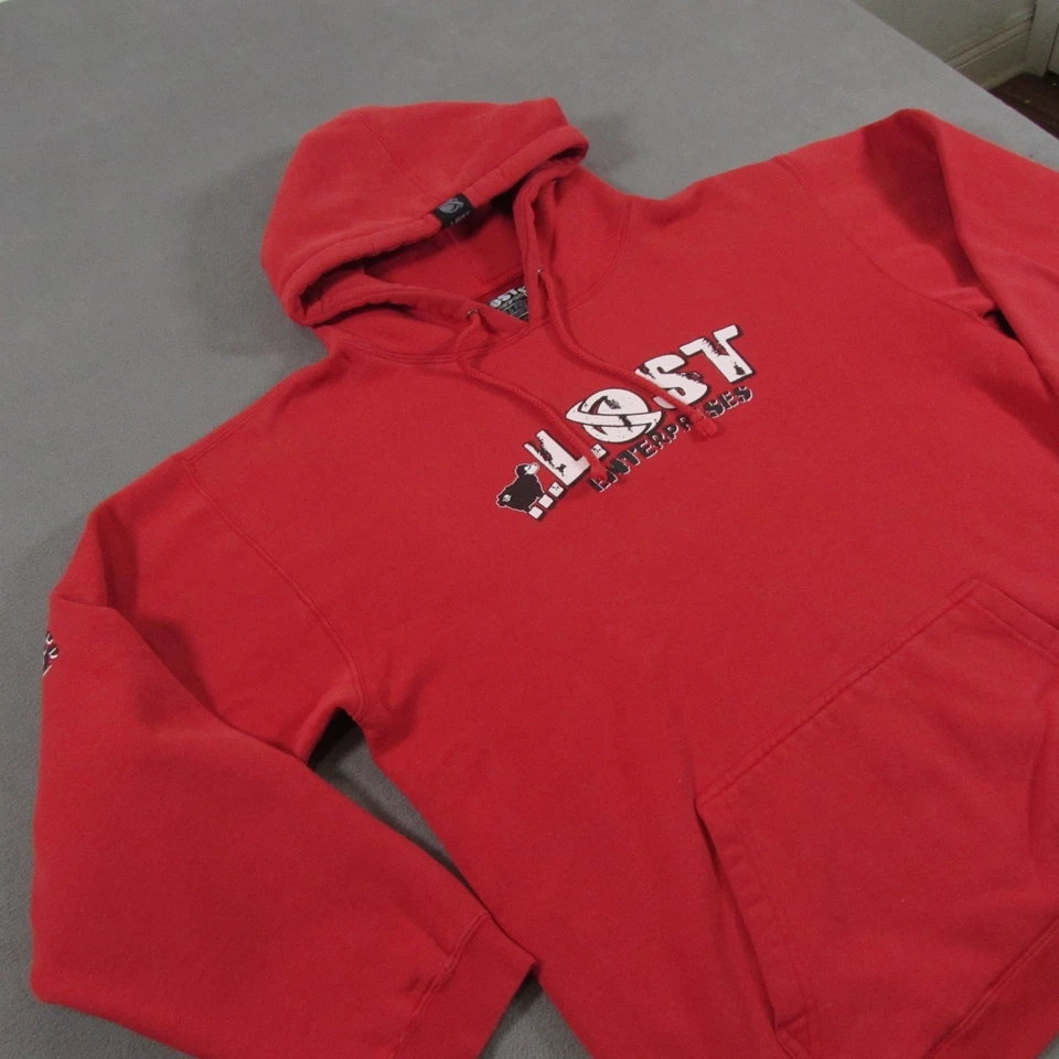 De colección Suéter Perdido Sudadera con Capucha Para Hombres Talla Grande Rojo Pullover Surf Monopatín Thrasher Foto 3 de 4