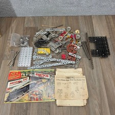 Vintage Erector Set Parts Lot w/ Manuals Gilb...