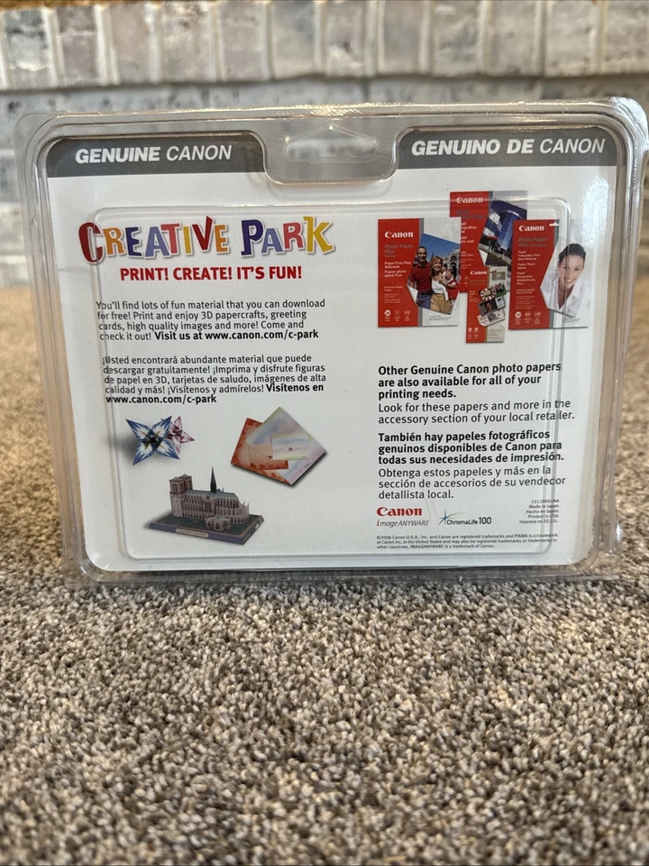 Genuine CANON Ink & Paper CL100 Combo Pack CLI-36 Color Ink Cartridge N.O.S. - Image 2 of 3