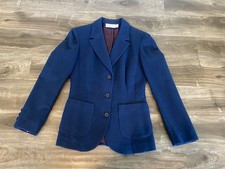 Vintage Pendleton Virgin Wool 3 Button Blazer Jacket Size 6 Navy Blue