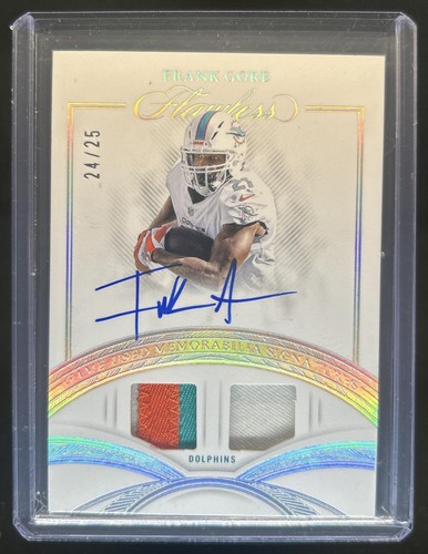 2025 Flawless Frank Gore Game Used Memorabilia Signatures Patch Silver Auto #/25