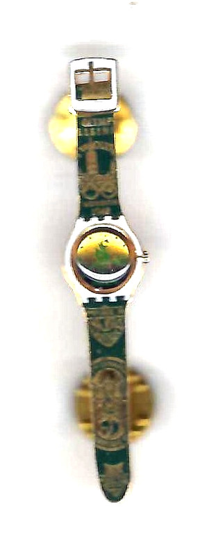 Vintage 1996 Atlanta Olympics Swatch Watch Pin (Atl Olympic Torch Logo on Face)
