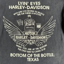 Vintage 90s Harley-Davidson Thermal LS Shirt Lyin Eyes Texas Dealership Mens L