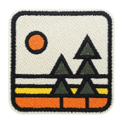 FINALLY HOME Patch zum Aufbügeln - Retro Natur | Baum Aufnäher, Vintage Outdoor Tree Flicken