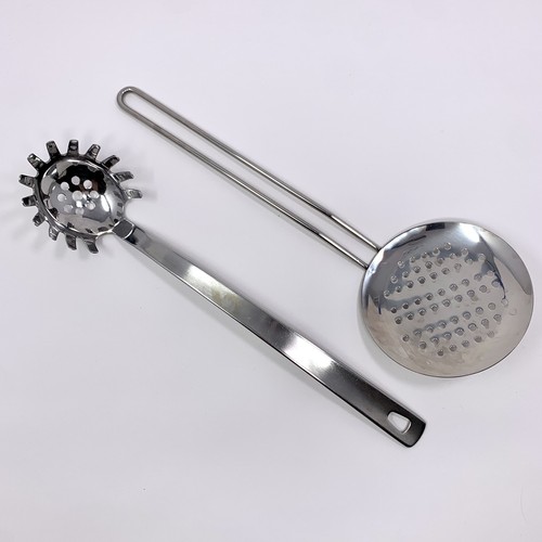 Williams Sonoma Nudellöffel & Schaumlöffel Abschäumer Edelstahl Utensilien
