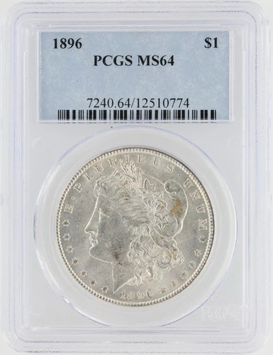 1896 Morgan Silver Dollar PCGS MS64 S$1 Philadelphia Minted No Reserve