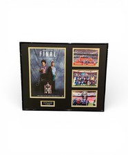 RARE OLIVER GLASNER HAND SIGNED CRYSTAL PALACE FA CUP FINAL PROGRAMME FRAMED COA
