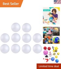 10PCS 3 Inch White Foam Balls Polystyrene Craft Balls Foam Balls for Art, Cra...