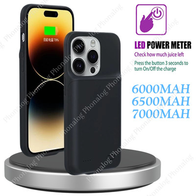 6800mAH Battery Charger Case Power Bank Cover For iPhone 11 12 13 14 15 16 XR XS