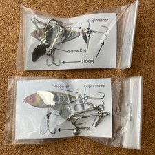 HEDDON Hellraiser Old Lure Spare Parts Set of 2 Collectible Used