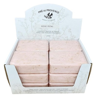 Pre de Provence 250g Soap Bar, Pack of 12 - Rose Petal