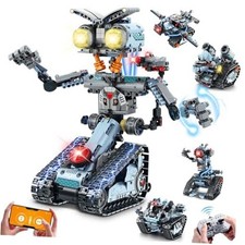 Robot Building Toy with Lights, 5 in 1 Robotic Building Set with APP  Remote