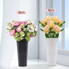 16 Pack Metal Flower Vases, Rustic Bucket Planters for Centerpieces & Home Decor