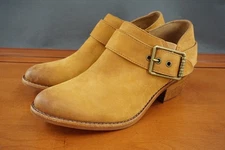 Sofft Alvie Shoes Womens 10 Brown Leather Buckle Heels Booties Stacked Heel