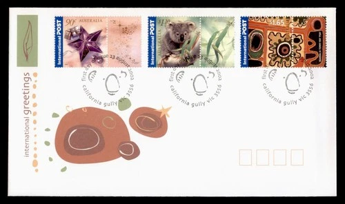 DR WHO 2002 AUSTRALIA FDC INTERNATIONAL CACHET TAB COMBO $1.65 w29708