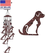 Garden Dog Wind Chimes Decoration, Blessing Wind Bells, Outdoor Wind Chime, Mobi