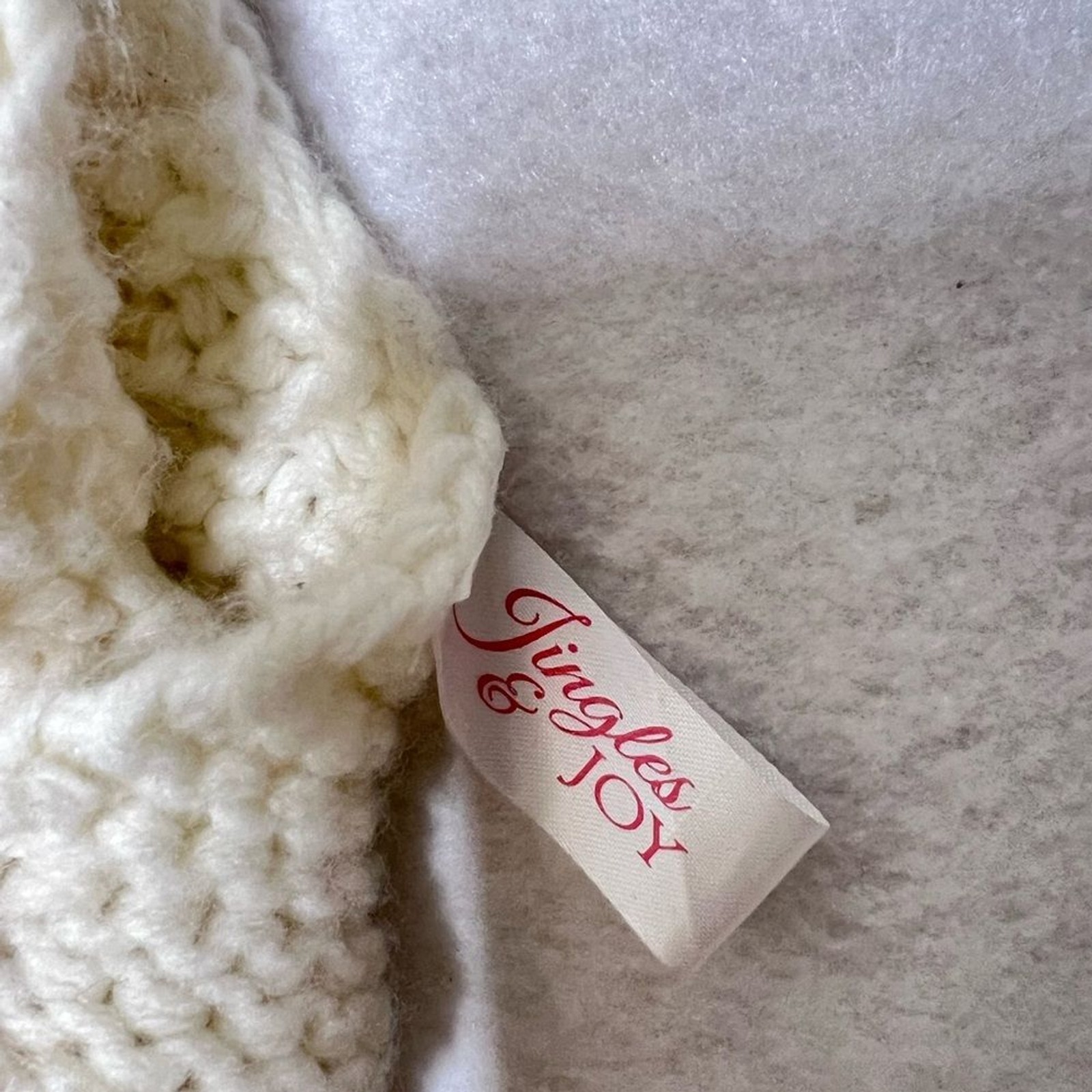 Jingles & Joy White Christmas cable knit Festive Holiday Table Runner 14”X 72”