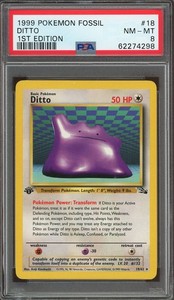 Pokémon Fossil 1st Edition Ditto 18/62 Non-Holo Rare