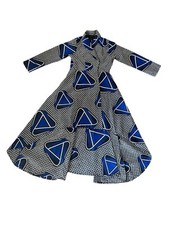 Ray Darten TLR27 Abstract African Print Nigeria Women  s Jacket Dress Size Large