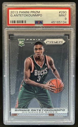2013-14 Panini Prizm Giannis Antetokounmpo Rookie RC #290 Bucks PSA 9