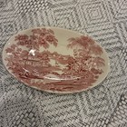 1940’s Royal Staffordshire Tonquin Red Individual Gravy Boat Underplate England — photo 5