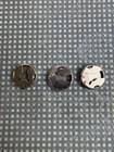 Lot of 3 Silver Round Metal Shank Buttons, South Western Native American Designs — photo 5