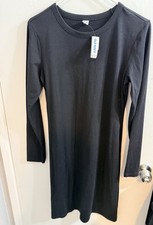 Old Navy Cotton Dress Women Cotton Black M Straight Dress