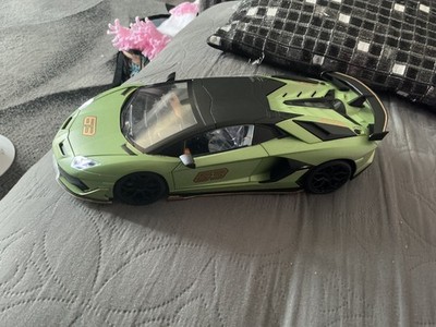 1:32 2020 Lamborghini Aventador SVJ 63 Spielzeugauto Modell Diecast Spielzeugfahrzeug grün