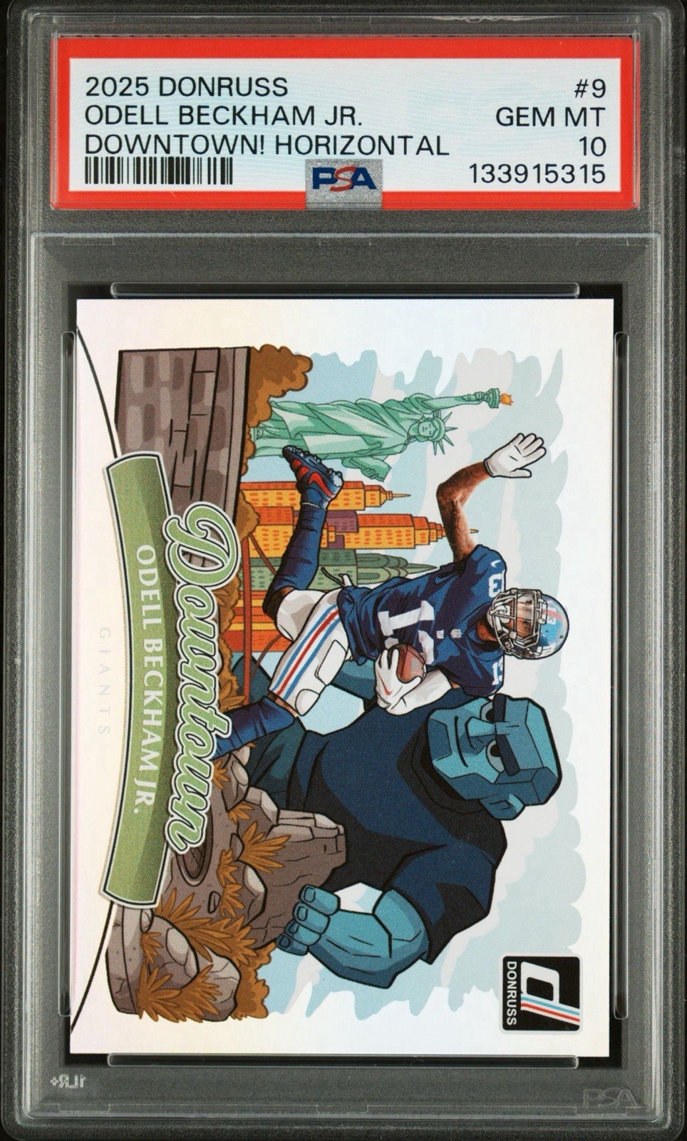 2025 Donruss Odell Beckham Jr. Downtown! Horizontal SP #9 Giants PSA 10