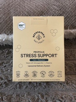 Beekeepers Naturals PROPOLIS STRESS SUPPORT box Of 30 NEW holistic Bee