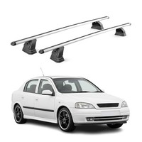 Alu DachträGer FüR Opel Astra G SchräGheck Kombi 1998-2004 TÜV T-Nut 2Tlg Silber