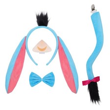 Donkey Ears and Tail Set Donkey Headband Nose Bow Tie Costume