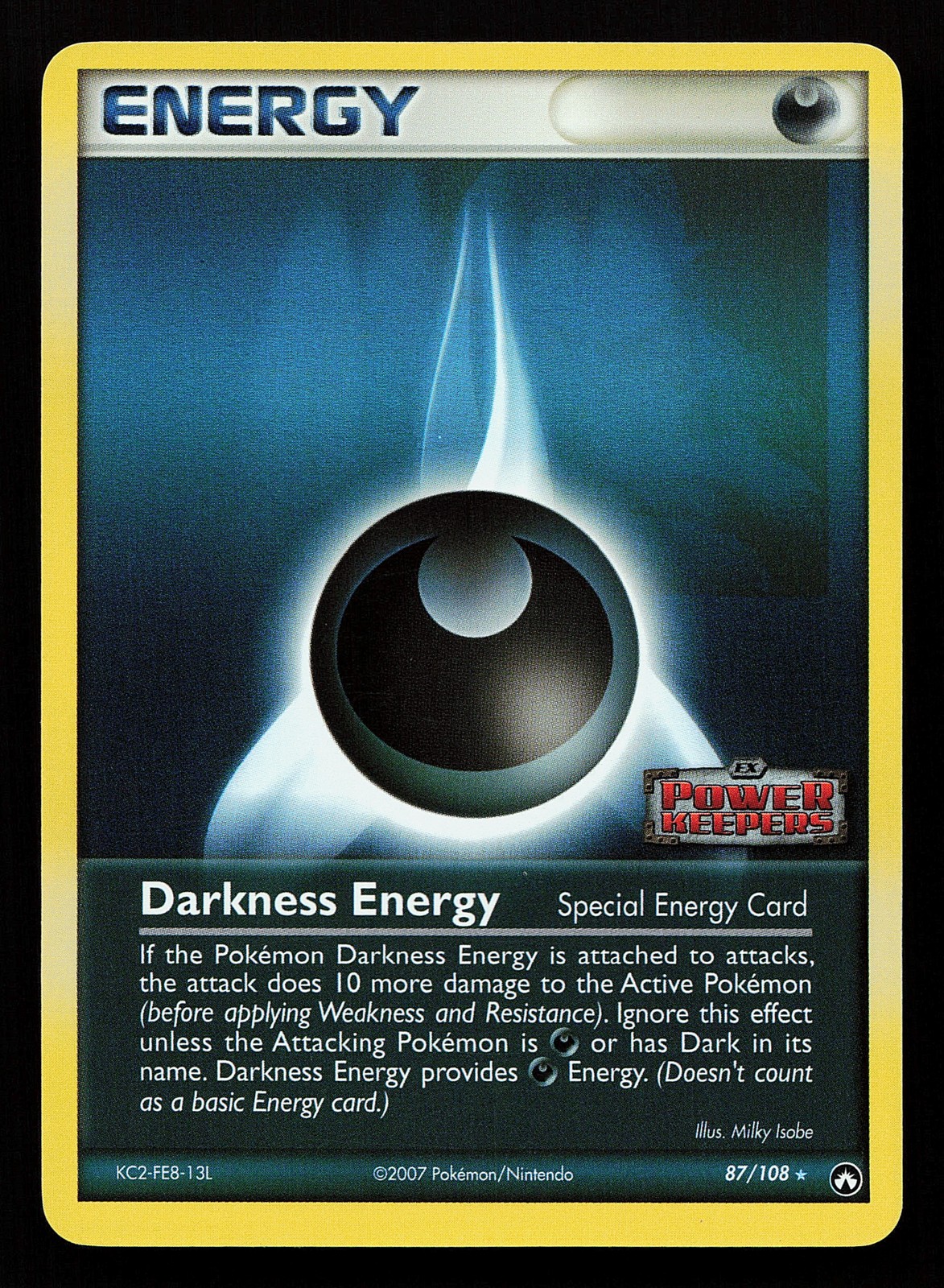 Darkness Energy 87/108 Reverse Holo EX Power Keepers Pokémon Card