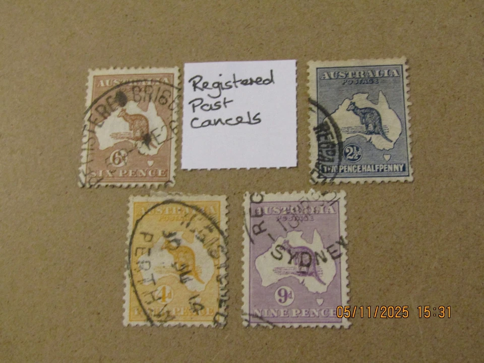 AUSTRALIA KANGAROOS LOT VARIOUS PMKS/DATES & WMKS MELBOURNE NUMERALS POST PMKS - Image 3 of 3