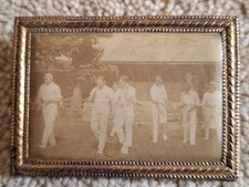Cricket Belt Buckle showing Kent County Cricket team taking to Field 1900s RARE