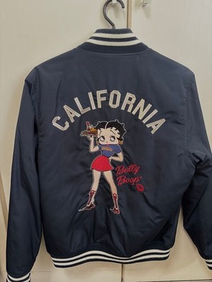 M Size Stadium Jacket Low Blow Knuckle Betty Boop 