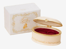 Beauty And The Beast Disney Jewelry Box Bridal Belle Gold With Box NM