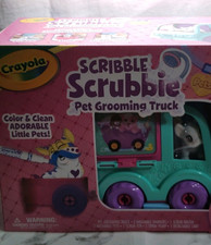 Crayola Scribble Scrubbie Pet Grooming Truck Kit with Pets, Markers, Brush, Cart