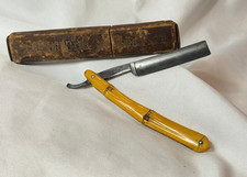 Vtg Schmitt Bros. Perfection Straight Razor Square Point W/ Box Made In Germany