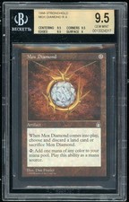 BGS 9.5 Magic the Gathering MTG Mox Diamond Stronghold Rare 1998
