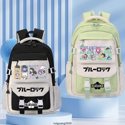 anime laptop canvas backpack Anime Blue Lock Bachira Meguru Isagi Yoichi Canvas Bag Cosplay Student  Backpack