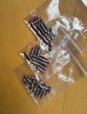 3 dozens cloisonne rounded tube beads, 3 x 9 mm, pink, green, red and gold