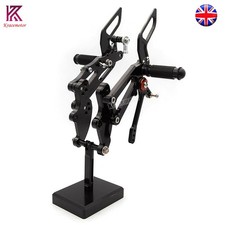 CNC Black Adjustable Footpegs Rearset For Aprilia RS4 4T 125 GPR125 2011-2016 UK