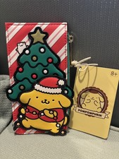 Loungefly Hard Tag Sanrio Pompompurin Holiday Large Card Holder NWT Christmas