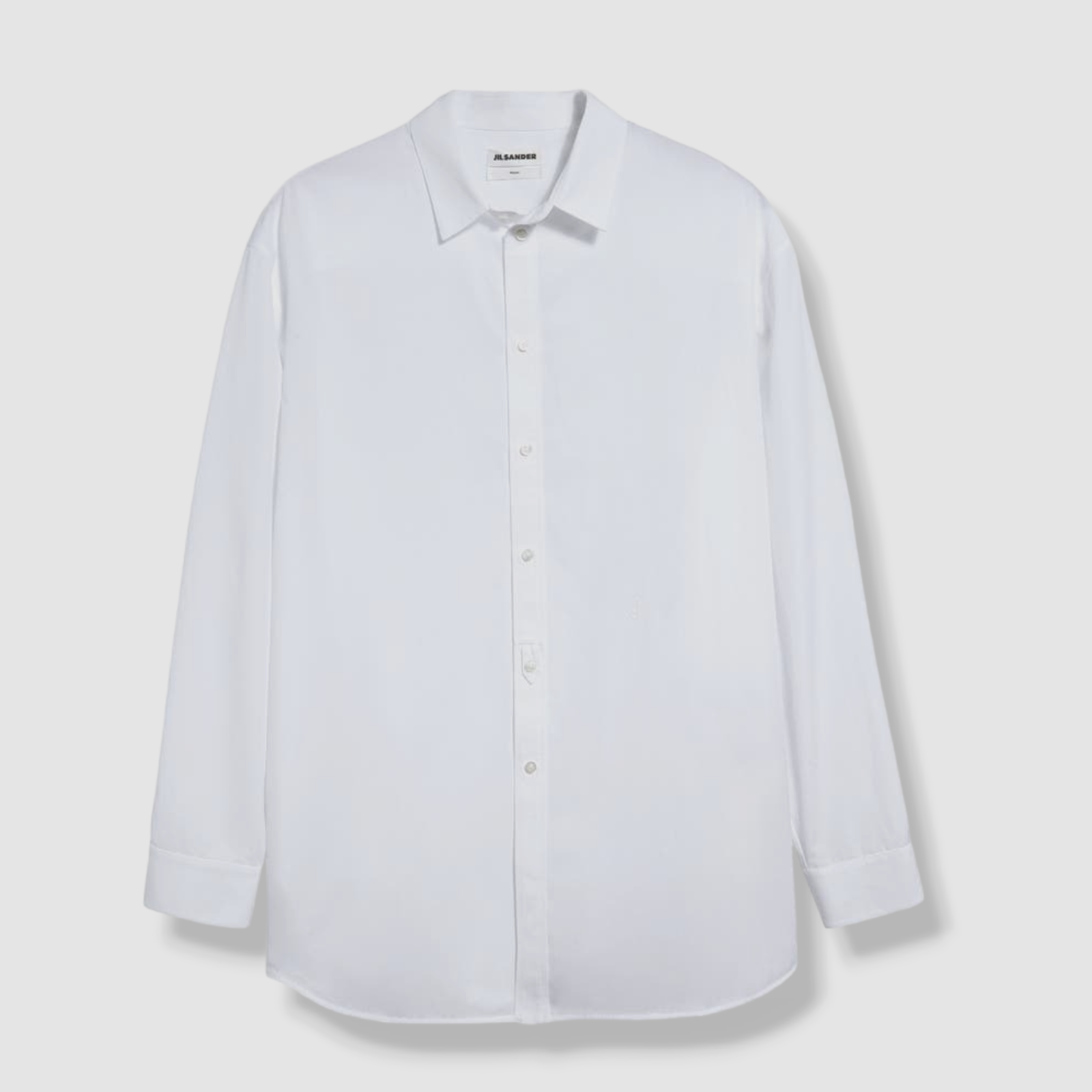 $660 Jil Sander Men's White Cotton Poplin Long Sleeve Button Down Shirt Size 32