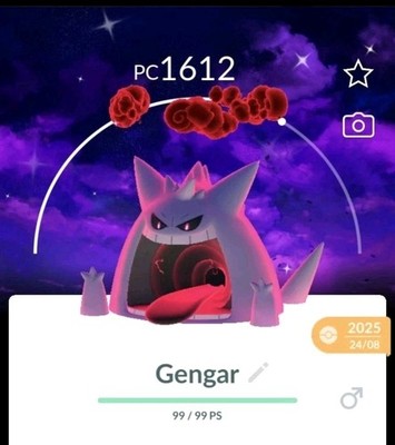 Shiny Gengar Gmax Dark Skies Background - Read the description - Pokemon GO